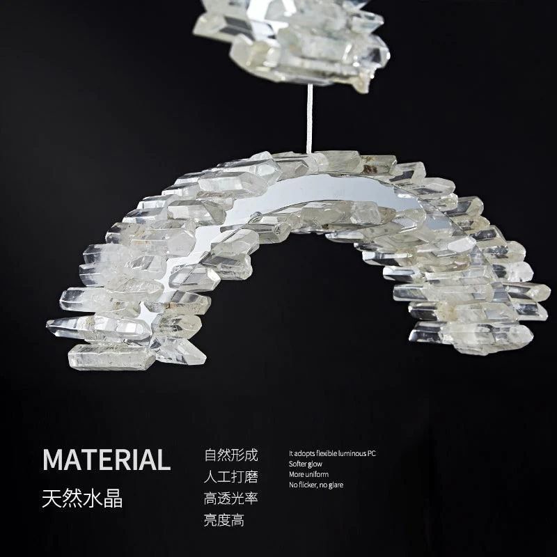 Rock Crystal Crescent Chandelier