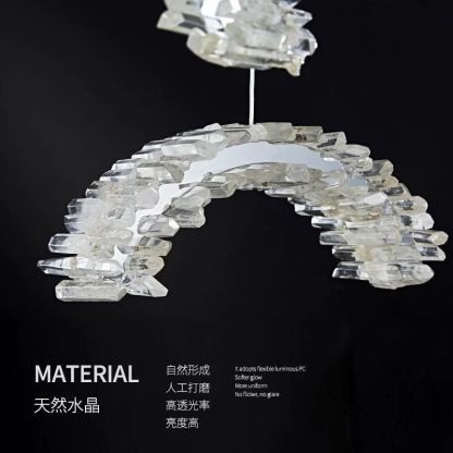 Rock Crystal Crescent Chandelier