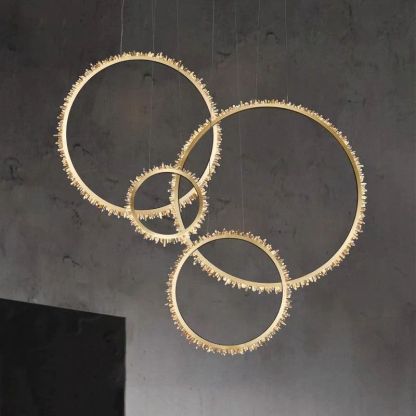 Rock Crystal Ring Chandelier