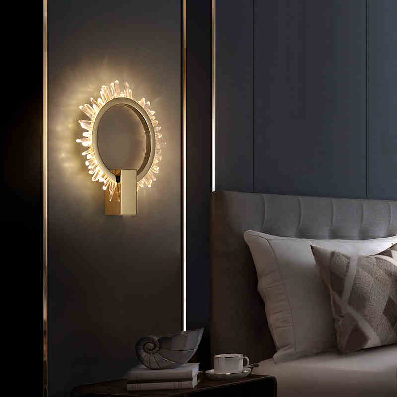 Rock Crystal Ring Wall Sconce
