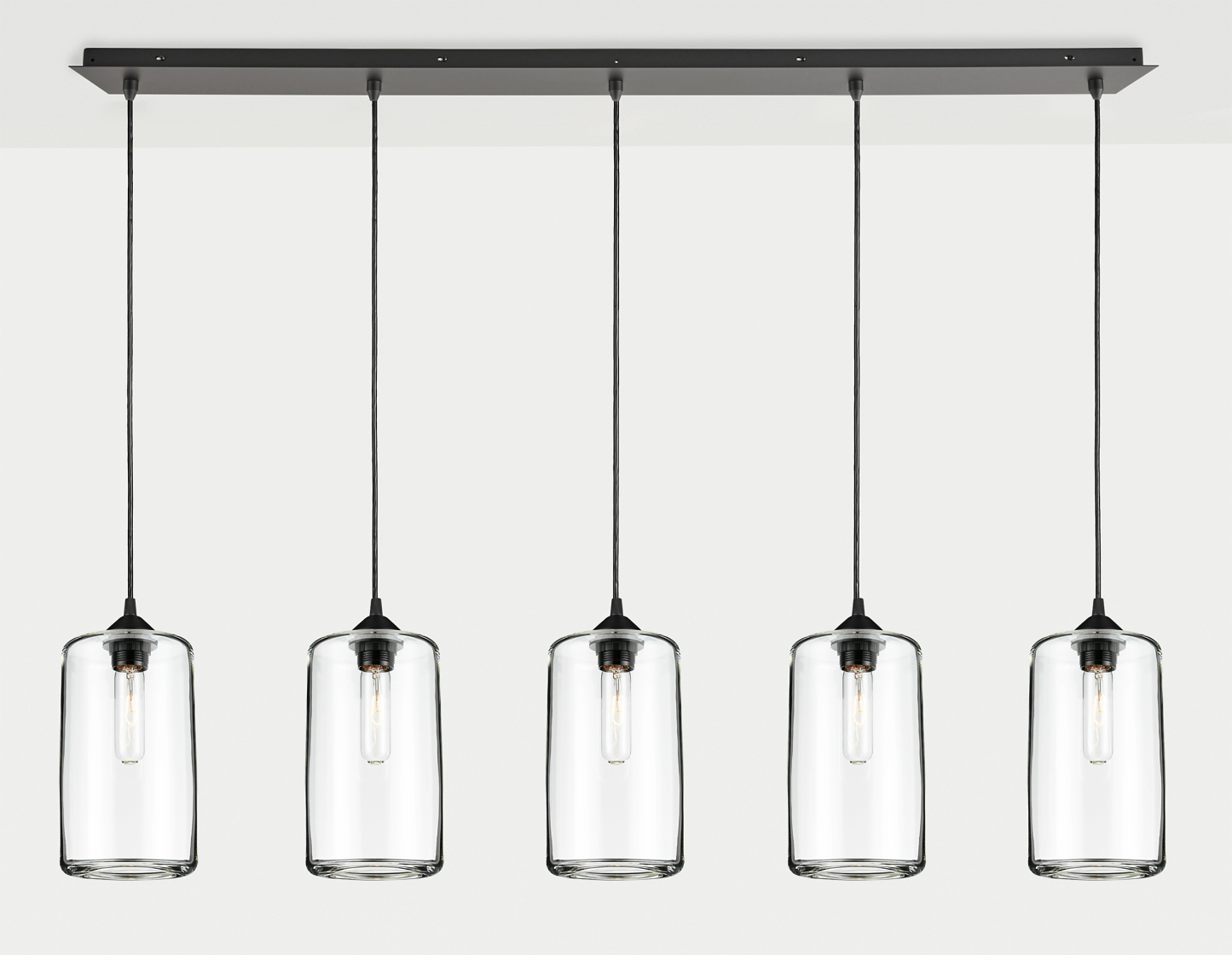 Sylvio Hand blown glass Linear Chandelier for Dining room