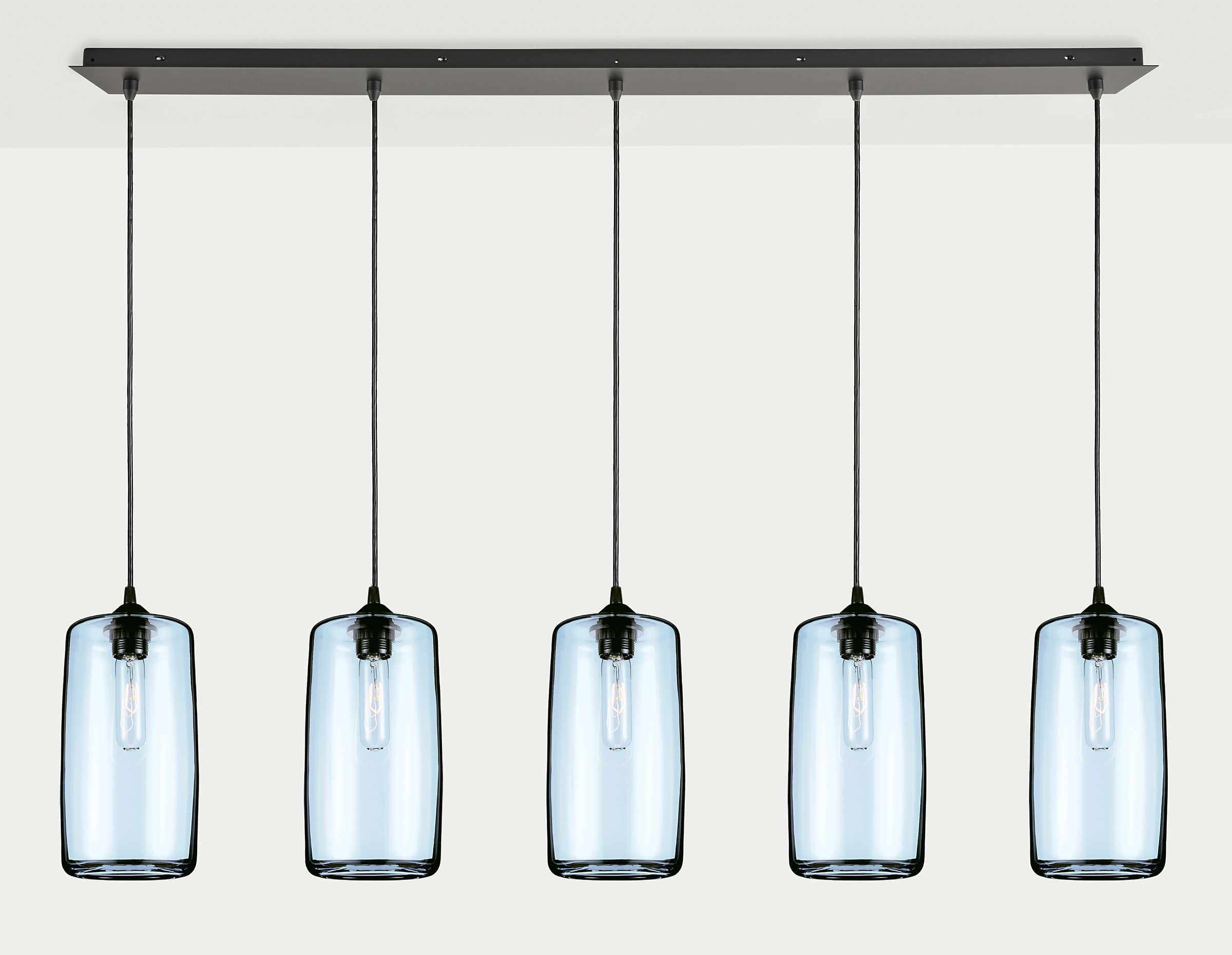 Sylvio Hand blown glass Linear Chandelier for Dining room