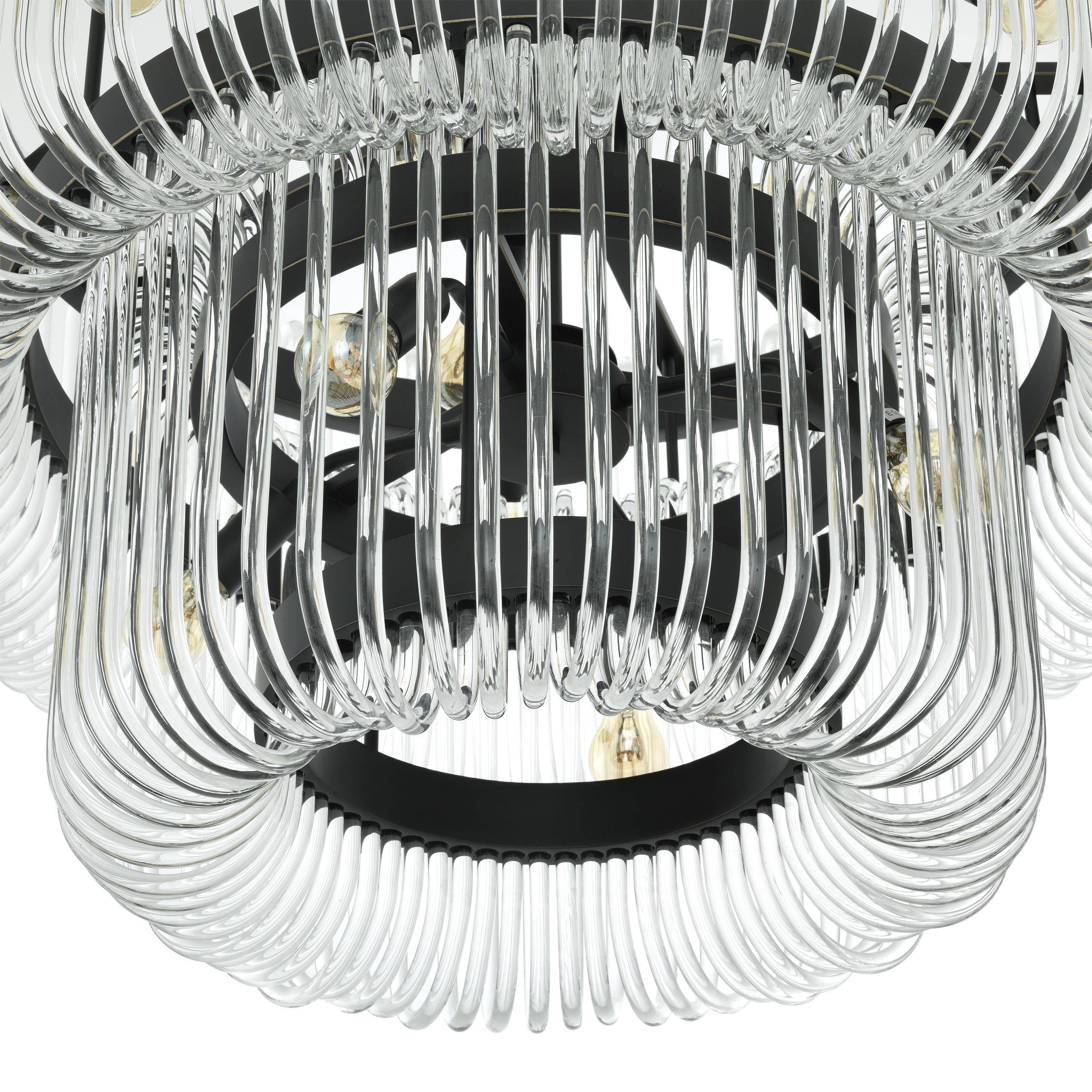 Sutton House Modern Glass Chandelier - [Bronze] 