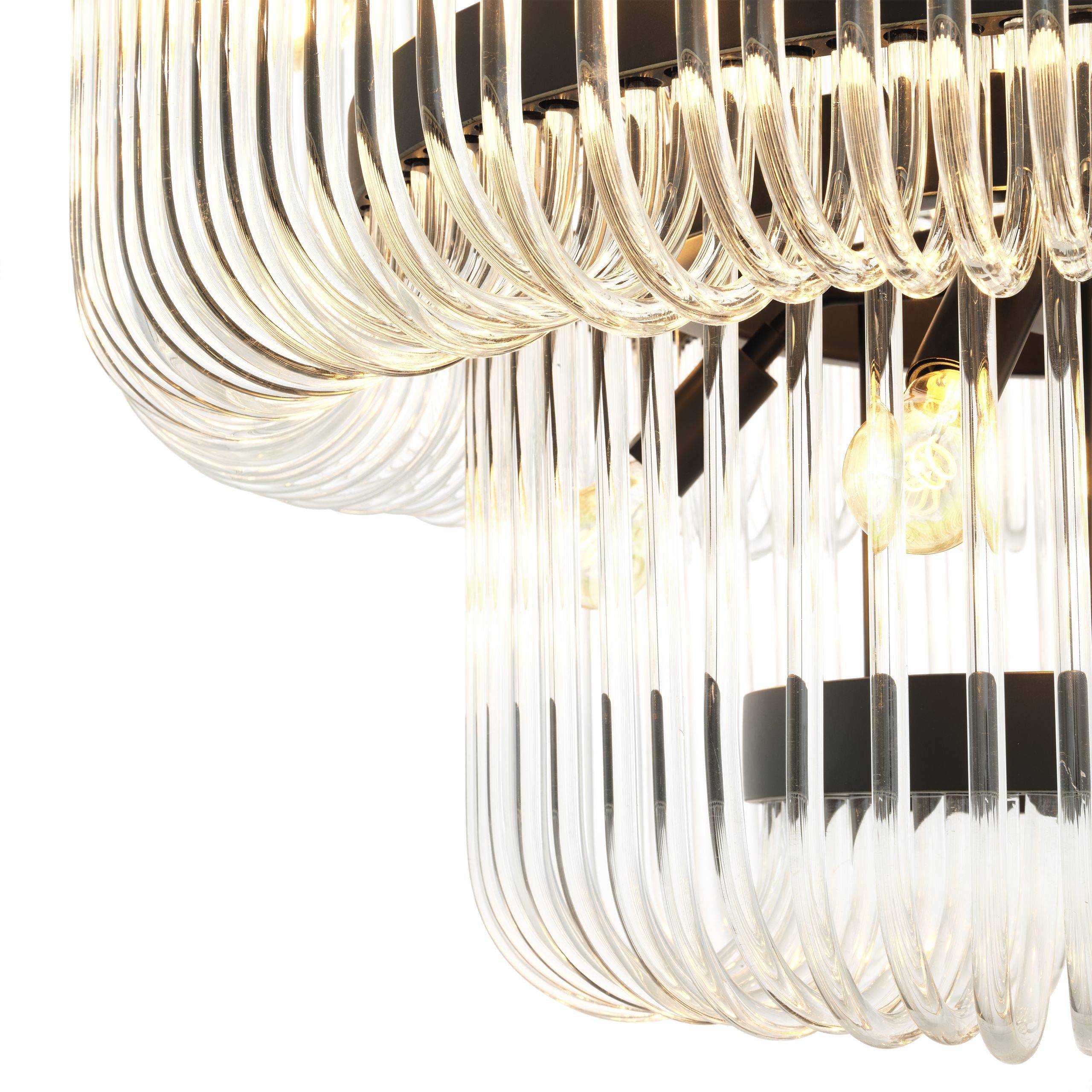 Sutton House Modern Glass Chandelier - [Bronze] 
