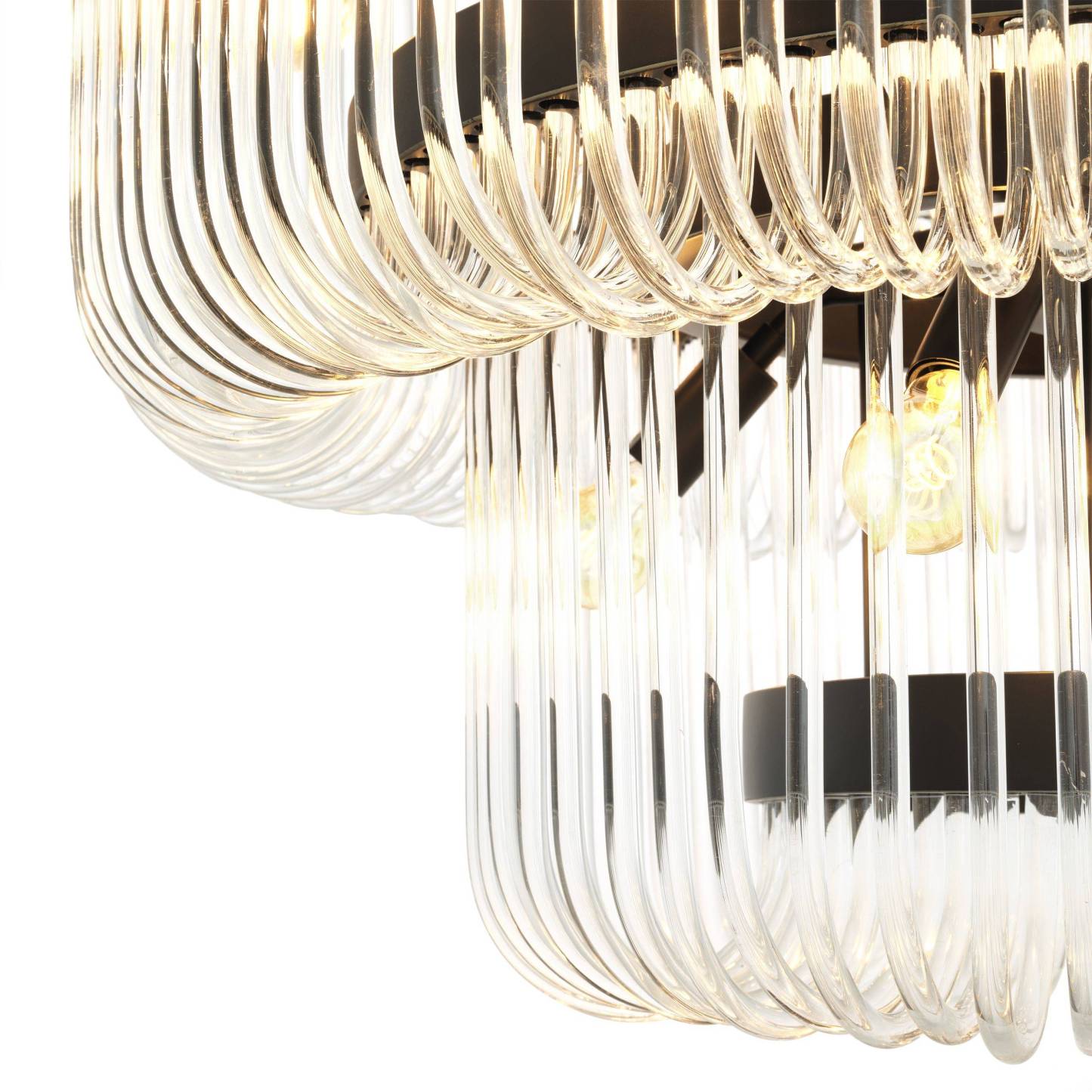 Sutton House Modern Glass Chandelier - [Bronze] 