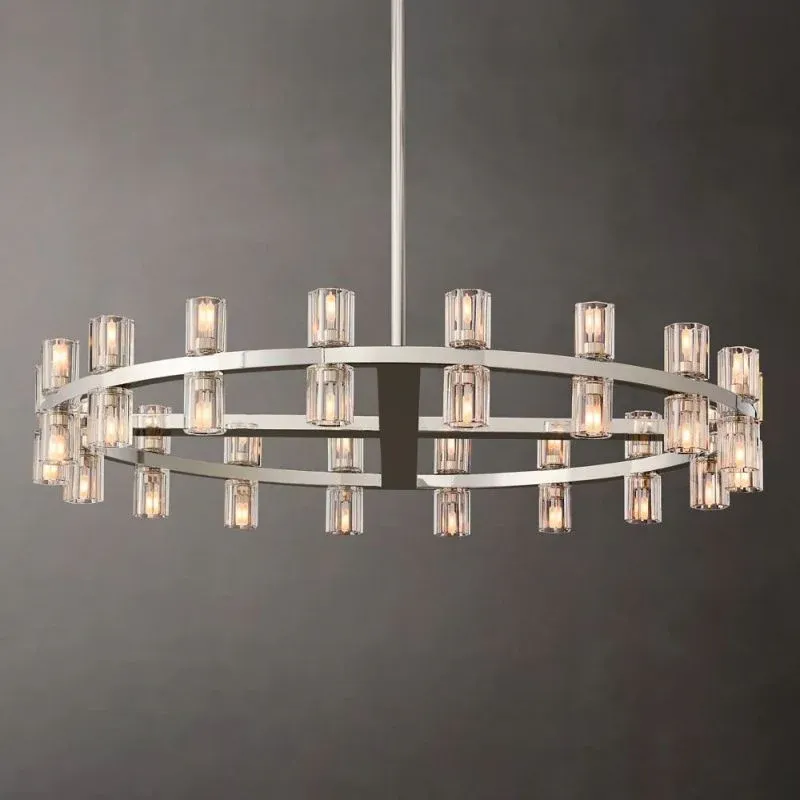 Arcachon  Led Round Chandelier For Crystal Cup 36"