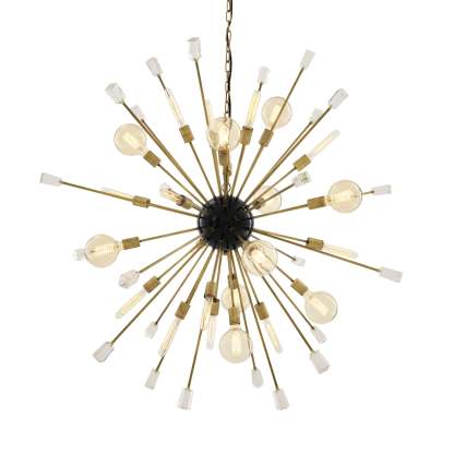 Tivoli Modern Brass Chandelier [S/L] - [Black/Brass]