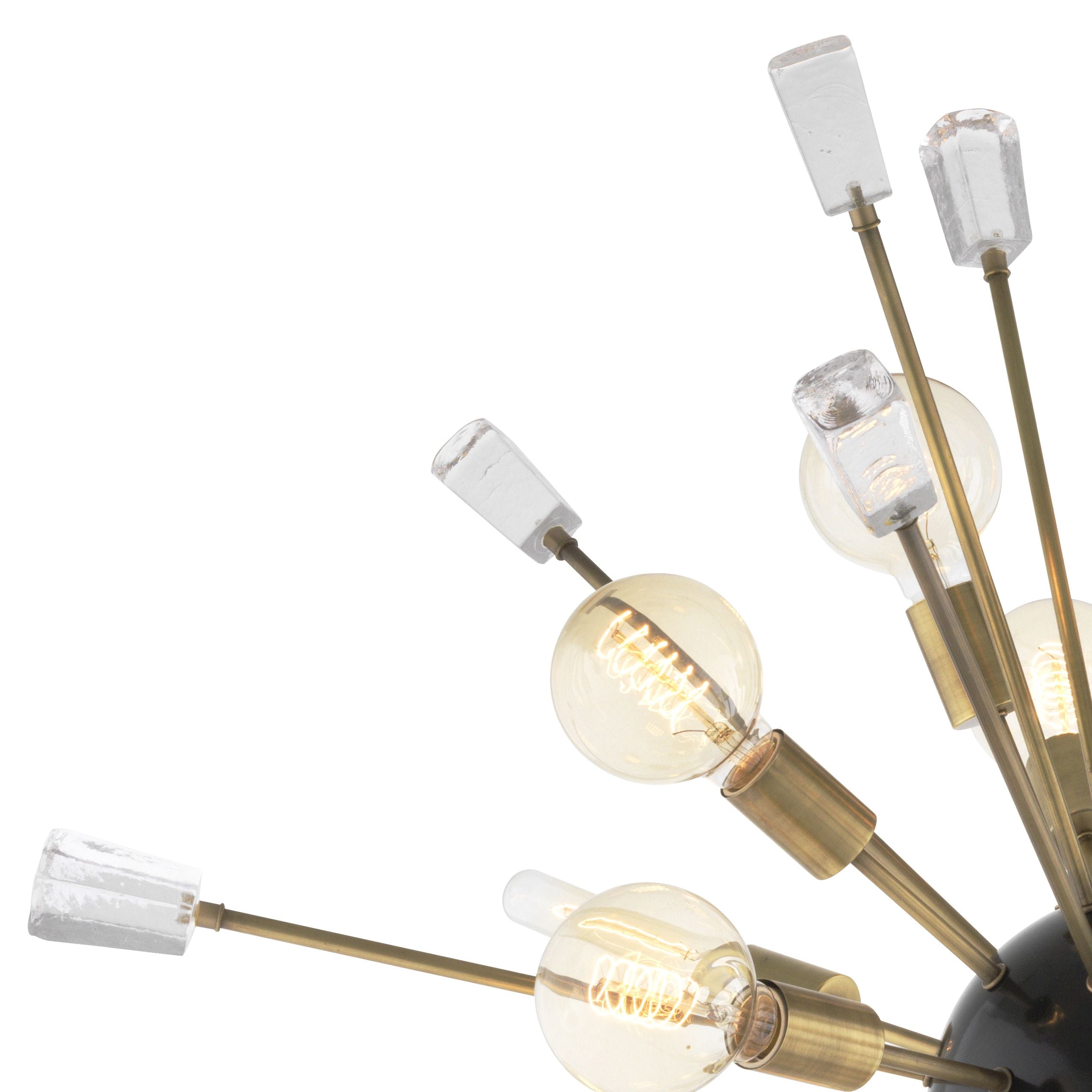 Tivoli Modern Brass Chandelier [S/L] - [Black/Brass]