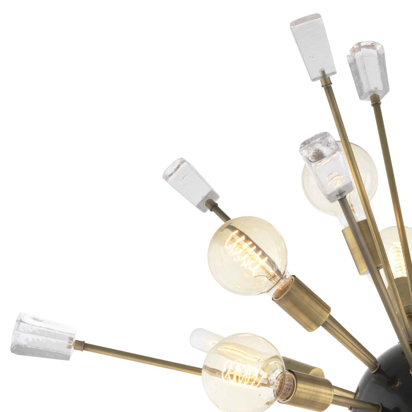 Tivoli Modern Brass Chandelier [S/L] - [Black/Brass]