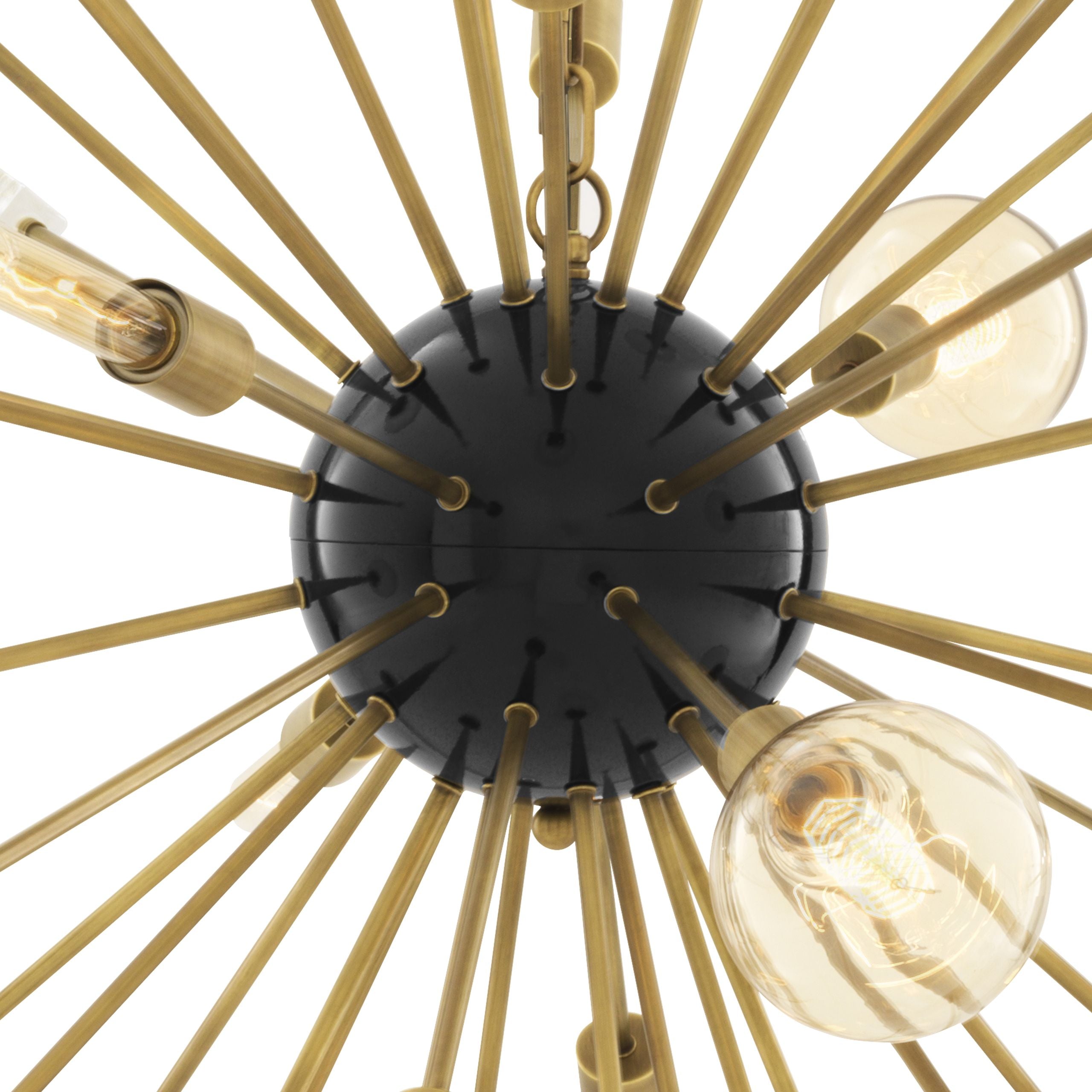 Tivoli Modern Brass Chandelier [S/L] - [Black/Brass]