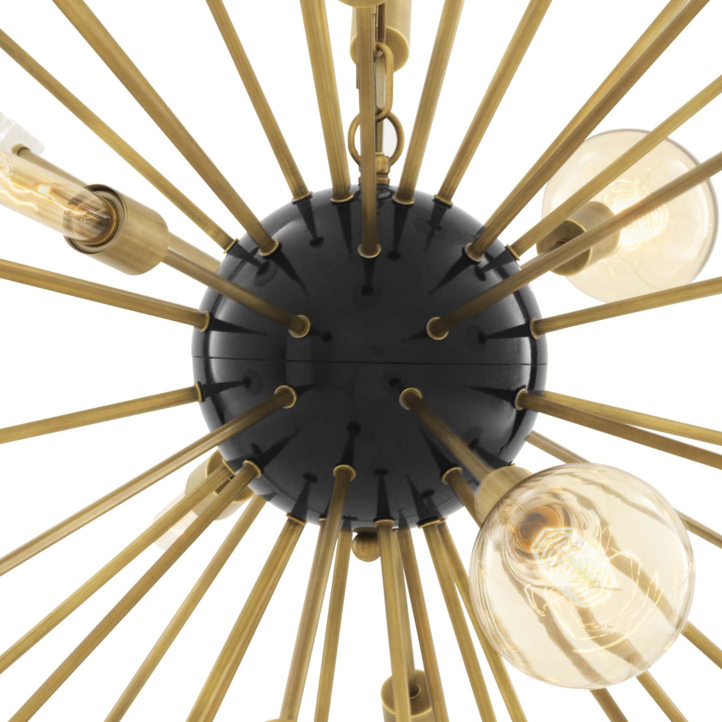 Tivoli Modern Brass Chandelier [S/L] - [Black/Brass]