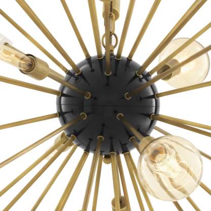 Tivoli Modern Brass Chandelier [S/L] - [Black/Brass]