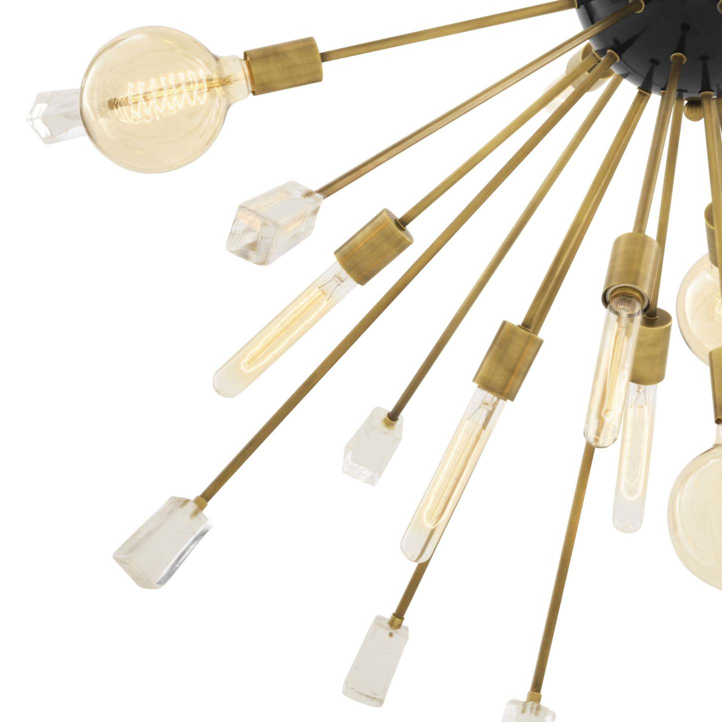 Tivoli Modern Brass Chandelier [S/L] - [Black/Brass]