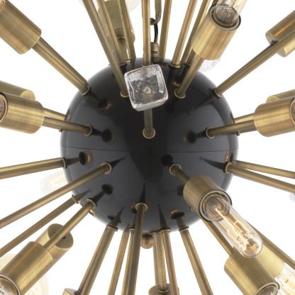 Tivoli Modern Brass Chandelier [S/L] - [Black/Brass]