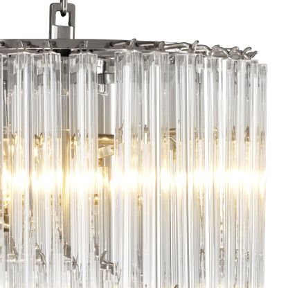 Trapani Modern Glass Chandelier - [Nickel]