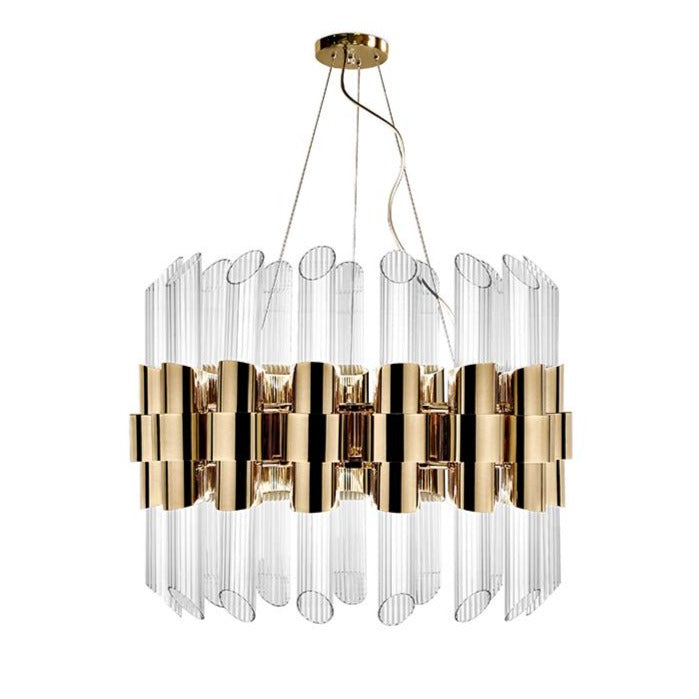Tycho Round 32-Light Crystal Modern Chandelier - Luxxu
