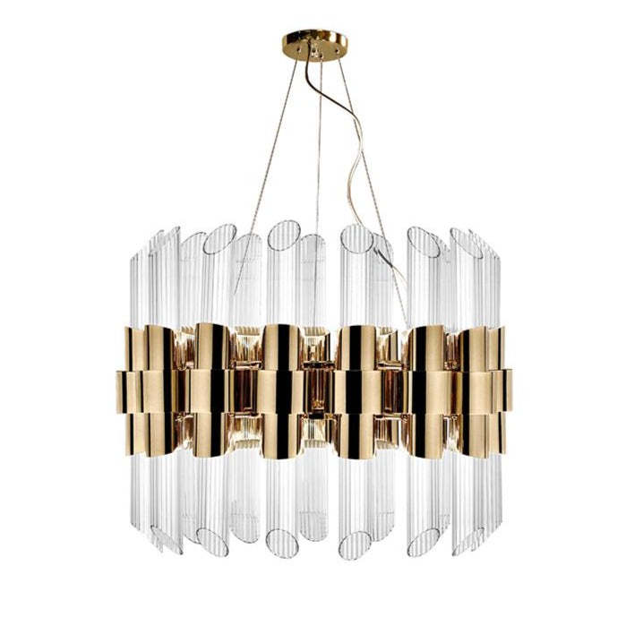 Tycho Round 32-Light Crystal Modern Chandelier - Luxxu