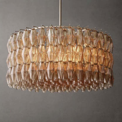 Chiara Glass Round Chandelier 37"