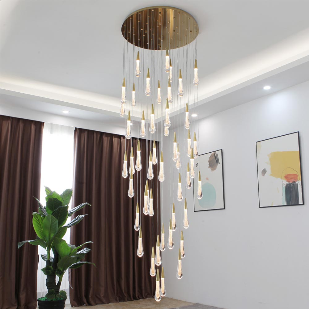 Two Story Foyer Chandeliers Raindrop Large Chandelier For High Ceiling Staircase