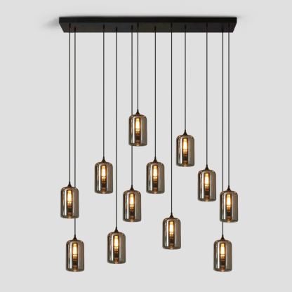 Nola Rectangular Multi-headed Glass Chandelier for Models Coffee, Dining Bar/Table Scandinavian 