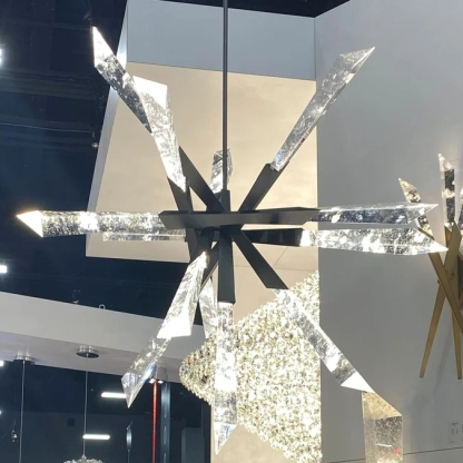 LED Pendant in Antique Nickel by Schonbek Beyond from the Solitude collection