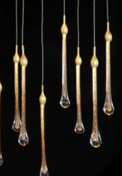 Thirty-Light Crystal Drop Chandelier