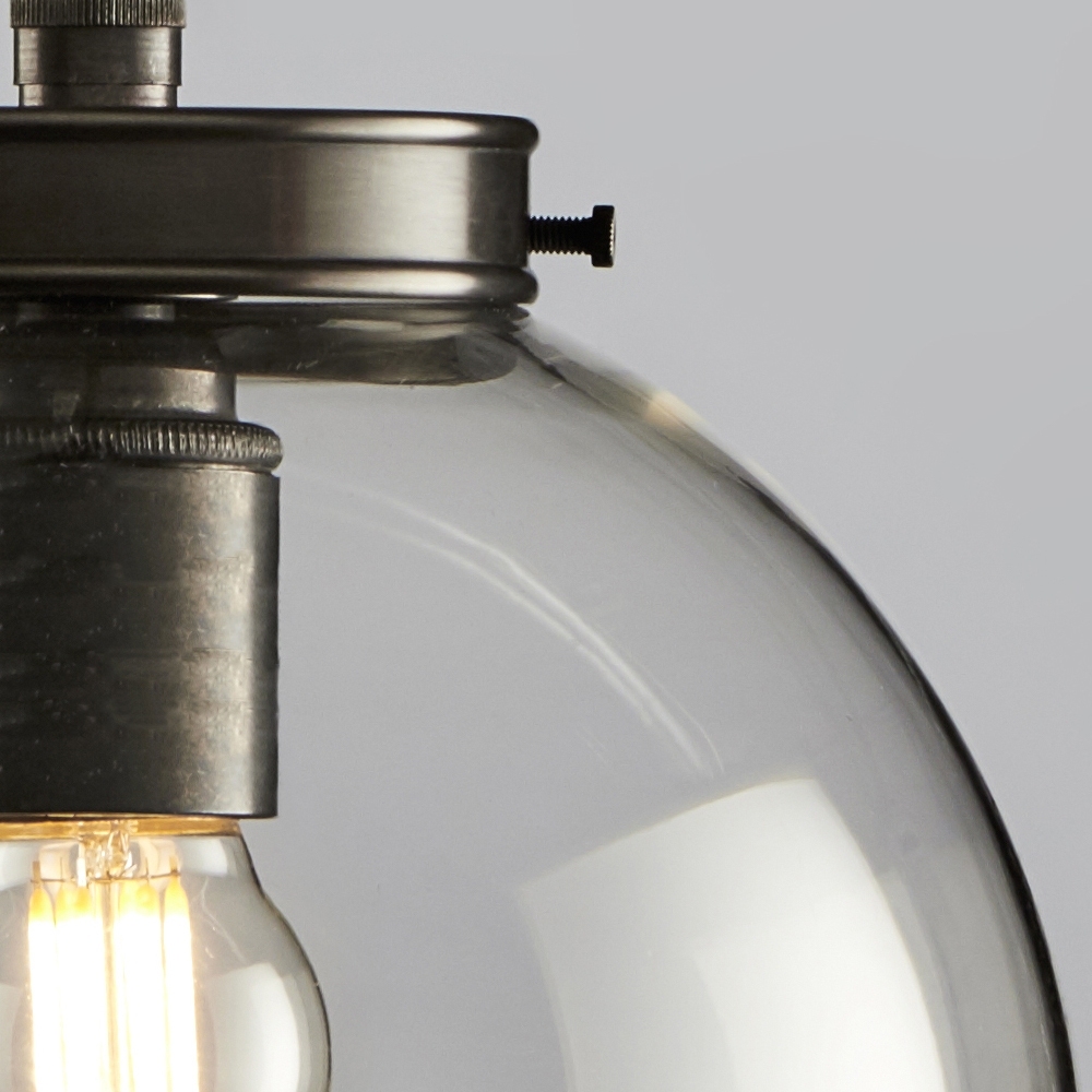 Hector Mini Globe, Clear Glass, 8″