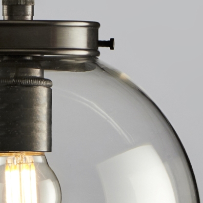 Hector Mini Globe, Clear Glass, 8″