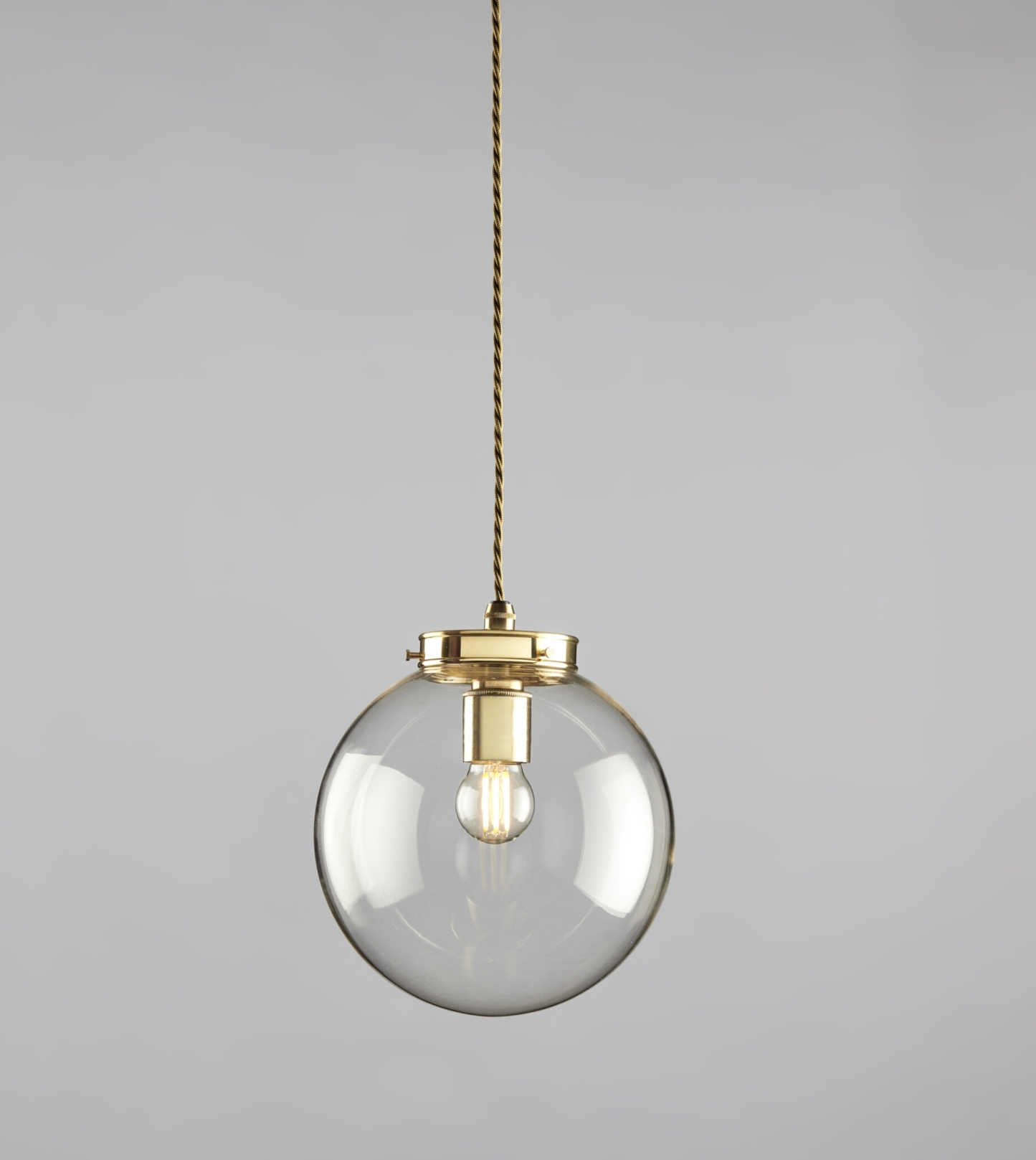 Hector Mini Globe, Clear Glass, 8″