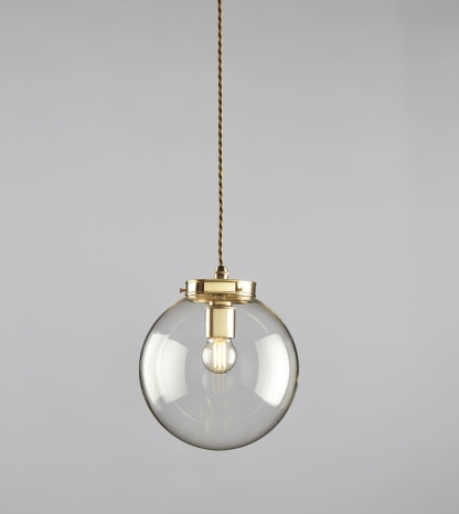 Hector Mini Globe, Clear Glass, 8″