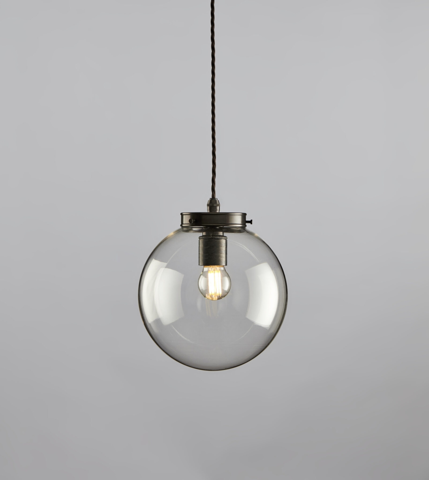 Hector Mini Globe, Clear Glass, 8″
