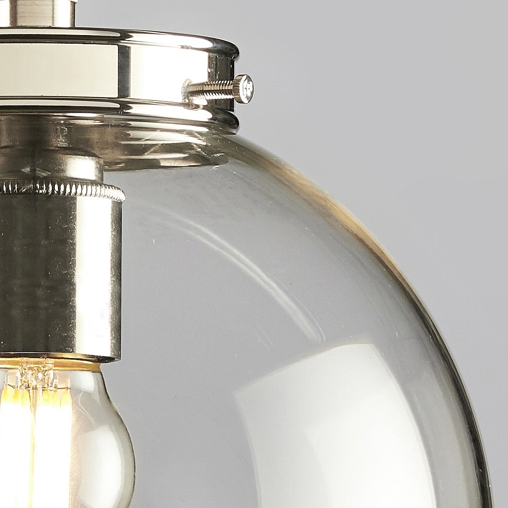 Hector Mini Globe, Clear Glass, 8″