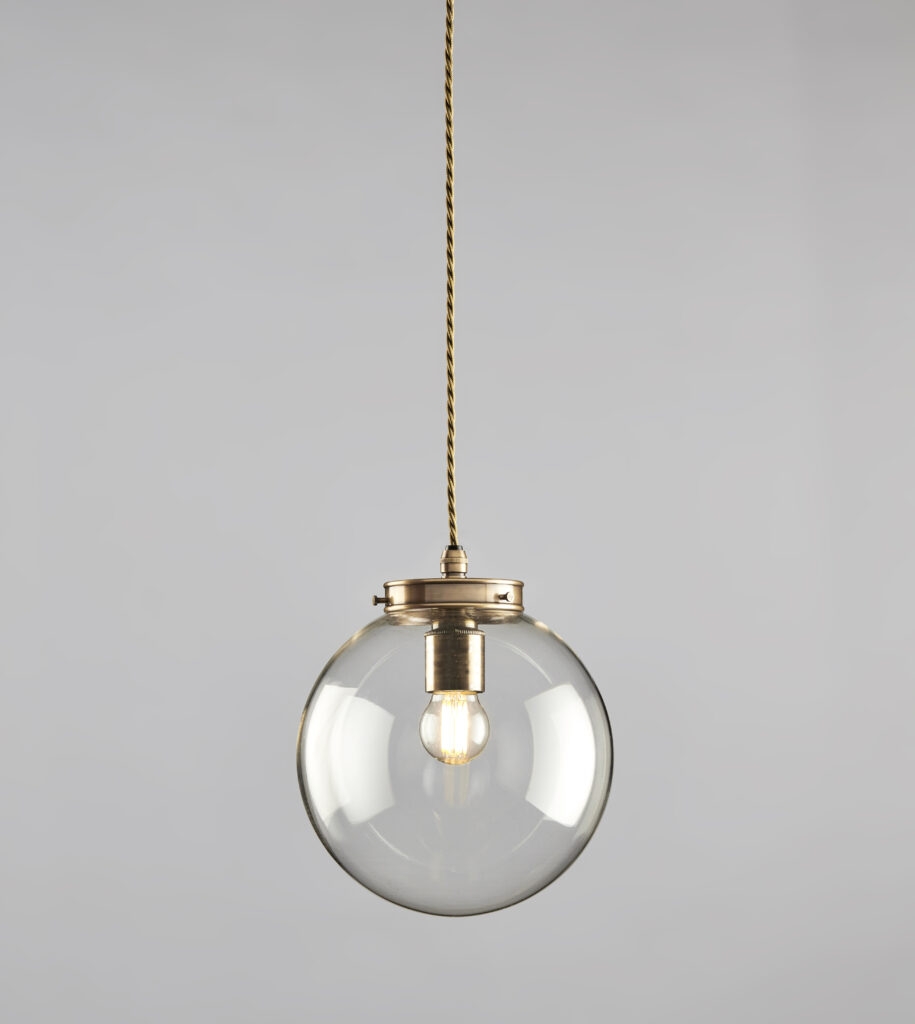 Hector Mini Globe, Clear Glass, 8″