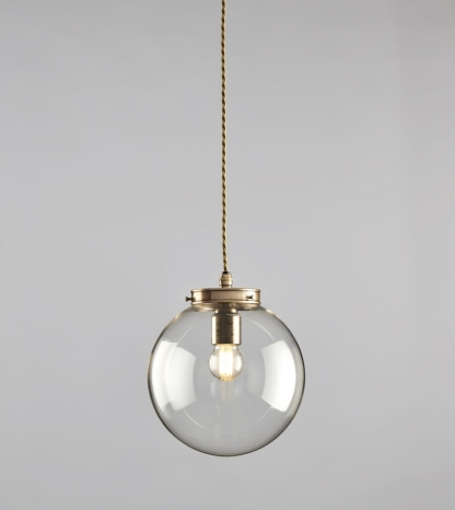 Hector Mini Globe, Clear Glass, 8″