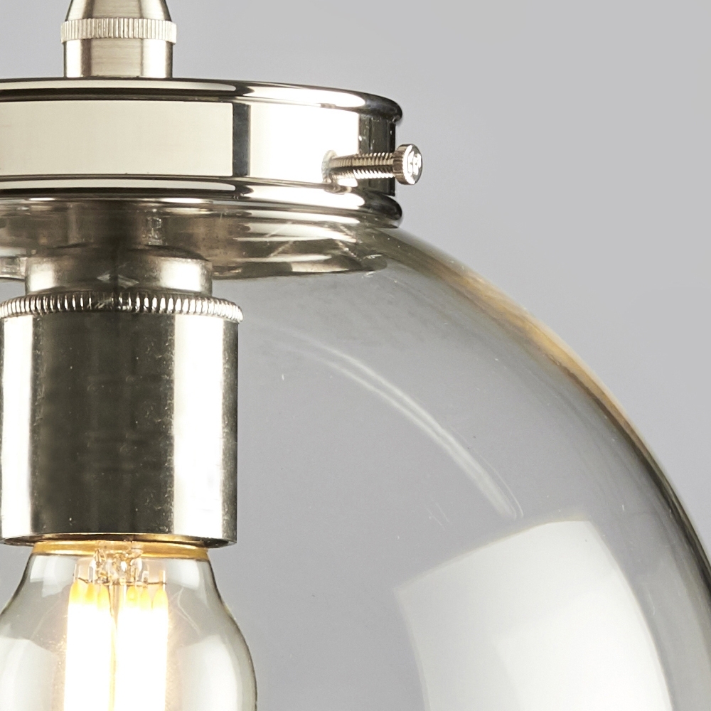 Hector Mini Globe, Clear Glass, 8″
