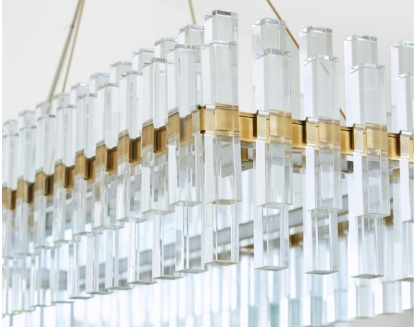 Pamela Linear LED Crystal Chandelier