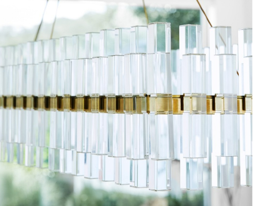 Pamela Linear LED Crystal Chandelier