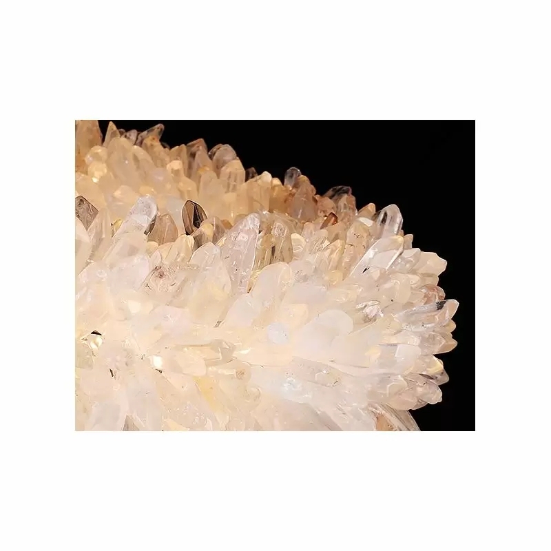 Rock Crystal (24+36+48) Inch 3 Tiers Modern Geode Quartz Crystal LED Ring Chandelier
