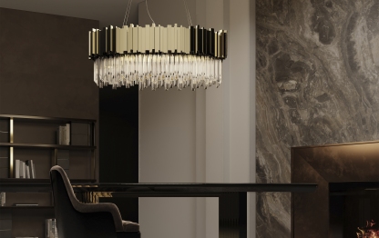  Evan Oval Suspension Modern Chandelier