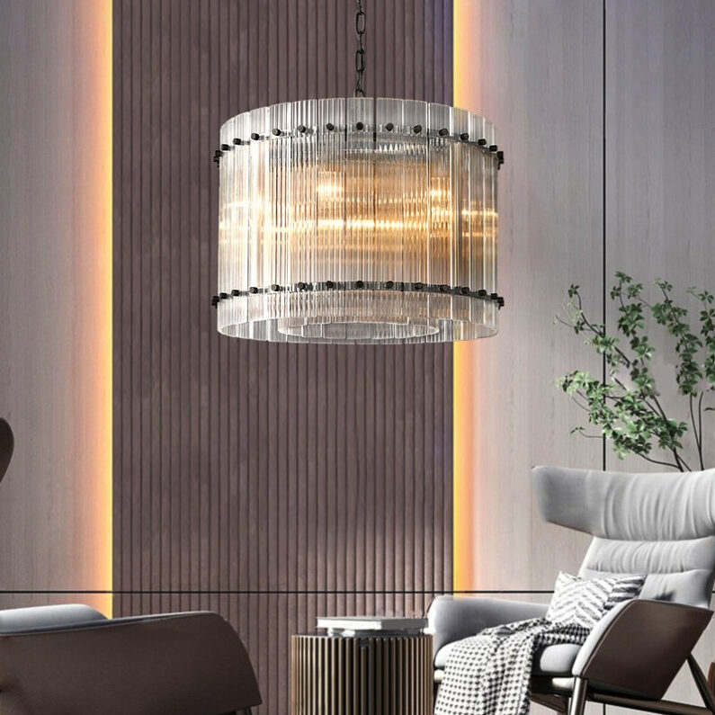 San Marc Handmade Glass Round Chandelier 22"