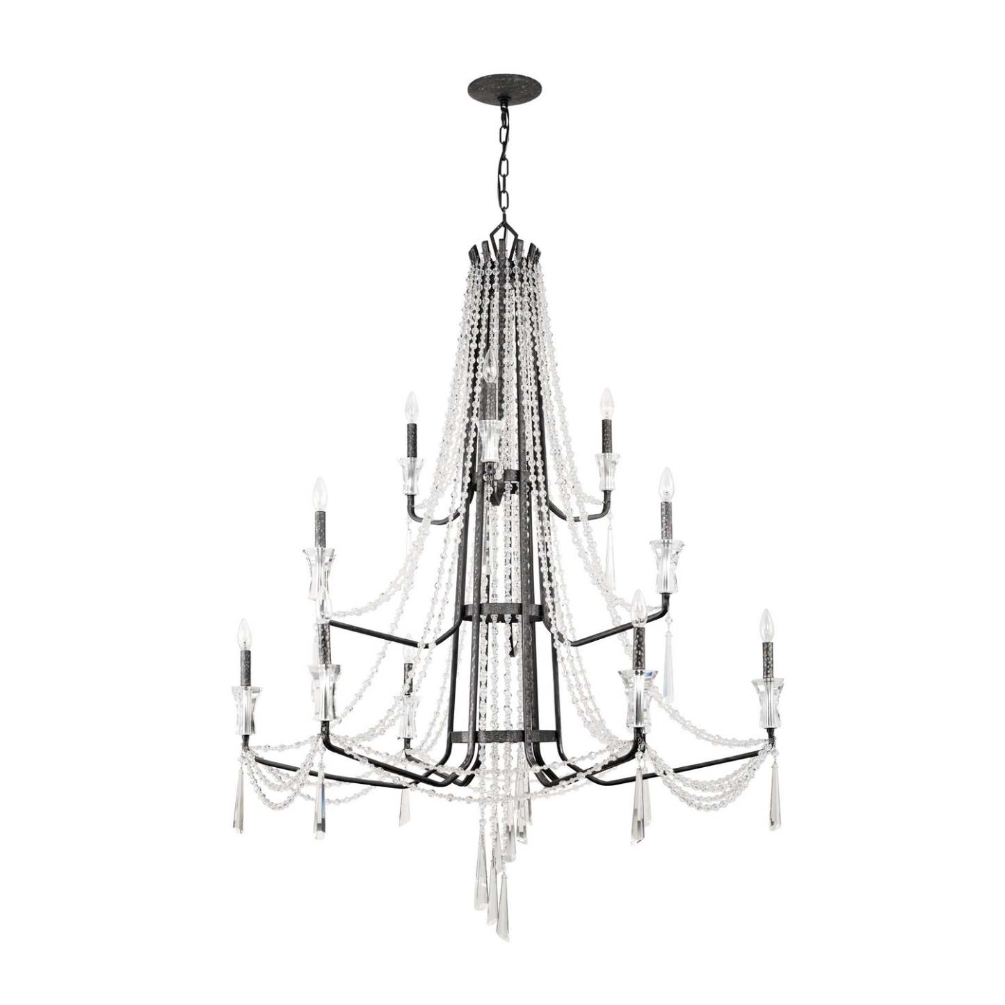 Varaluz Barcelona 12 Light Chandelier In Onyx
