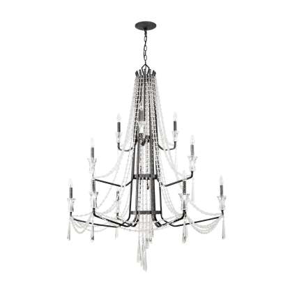 Varaluz Barcelona 12 Light Chandelier In Onyx