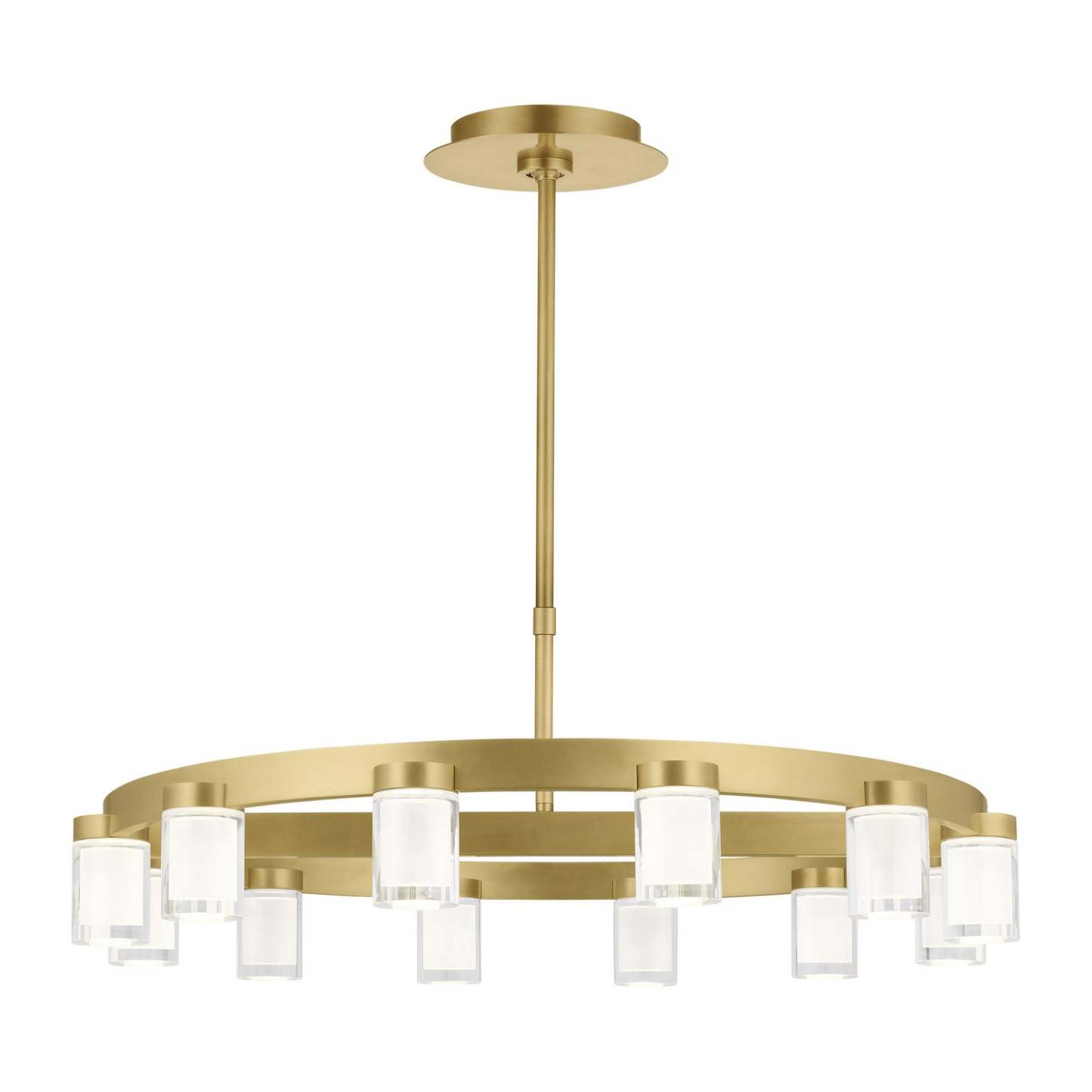 Visual Comfort Modern Esfera LED Chandelier In Natural Brass