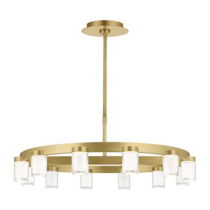 Visual Comfort Modern Esfera LED Chandelier In Natural Brass