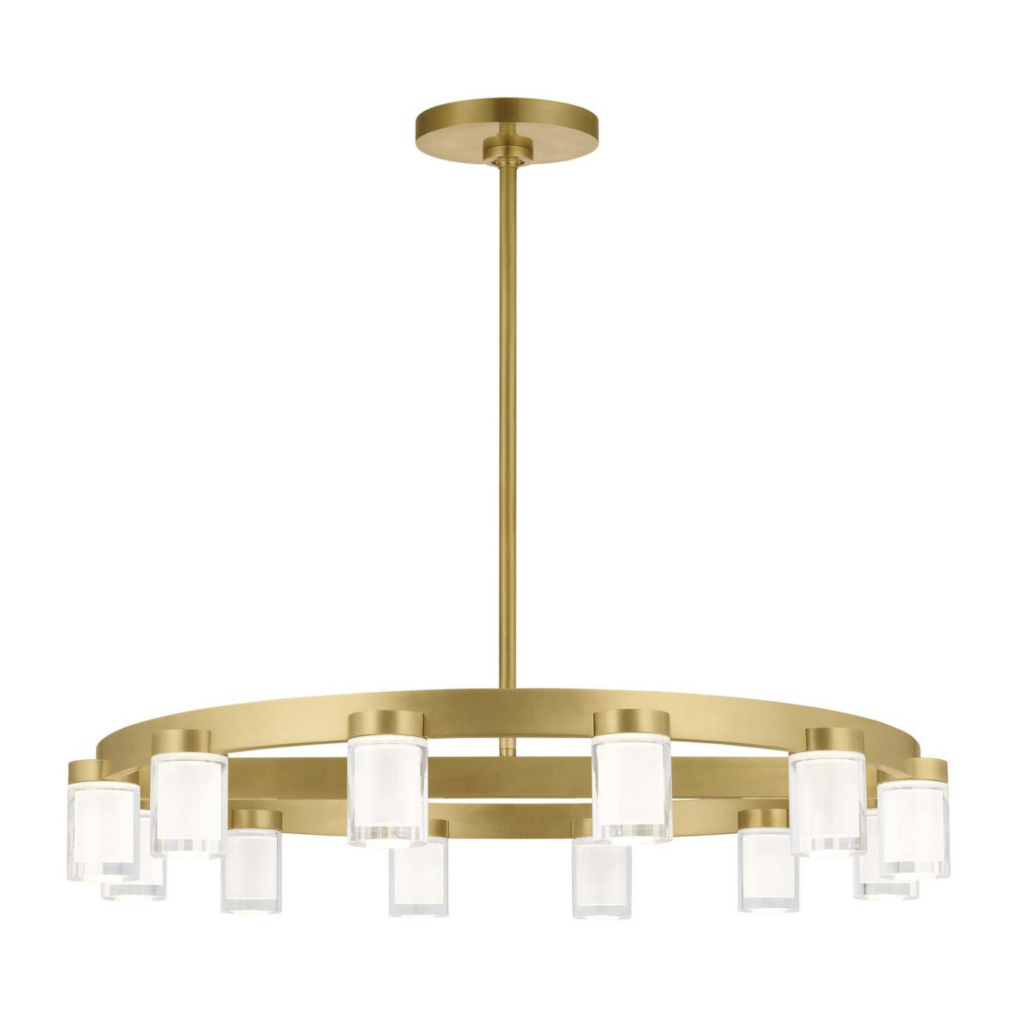 Visual Comfort Modern Esfera LED Chandelier In Natural Brass