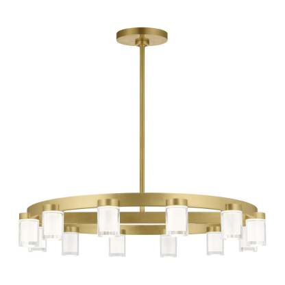 Visual Comfort Modern Esfera LED Chandelier In Natural Brass
