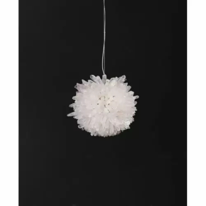 Rock Crystal Clear Geode Quartz Crystal Ball Modern Pendant Light