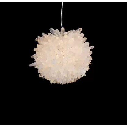 Rock Crystal Clear Geode Quartz Crystal Ball Modern Pendant Light