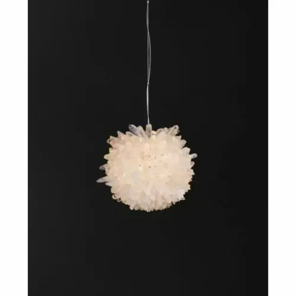 Rock Crystal Clear Geode Quartz Crystal Ball Modern Pendant Light