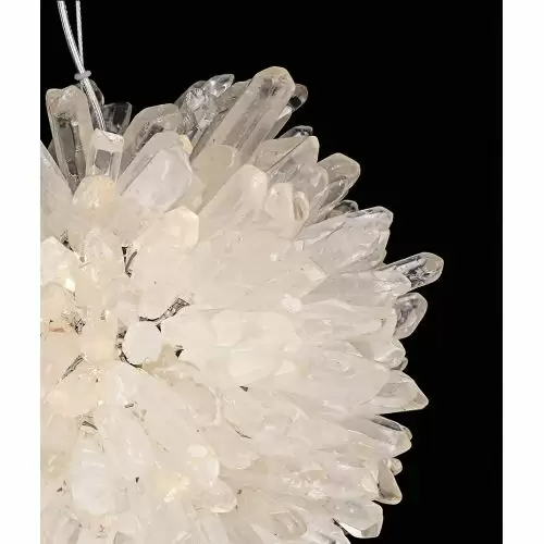 Rock Crystal Clear Geode Quartz Crystal Ball Modern Pendant Light